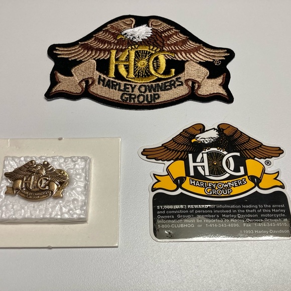 HOG Harley Owners Group Bundle Patch Pin Sticker - Picture 8 of 9